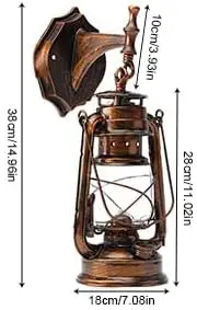 ريفي الجدار الشمعدان فانوس، مزرعة خمر فانوس مصباح E27 الجدار تركيب المصابيح داخلي في الهواء الطلق الجدار الشمعدان الديكور #6