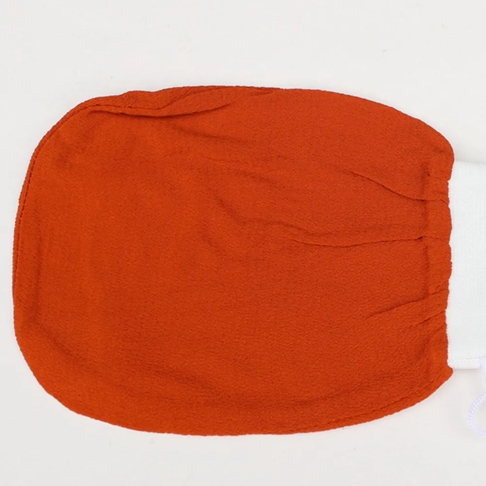 

Набор из 4 отшелушивающих перчаток-мочалок для душа и ванны, мягкие сауна-мочалки из вискозы для мытья тела, черные, оранжевые, кофейные, розово-красные