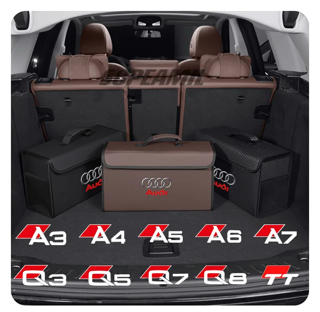 

For Audi Sport A1 A3 A4 A5 A6 A7 A8 Q3 Q4 Q5 Q7 Q8 TT RS3 RS4 RS5 S3 S4 S5 S6 Car Trunk Storage Box Foldable Stowing Tidying Bag