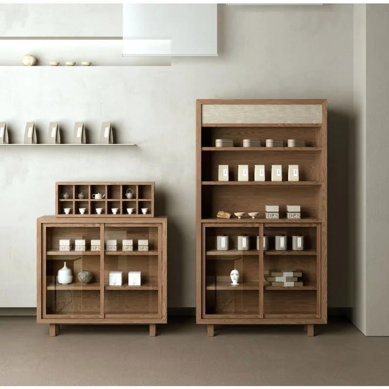 Simple Duobao Pavilion tea display cabinet, ceramic ornament cabinet, tea set rack
