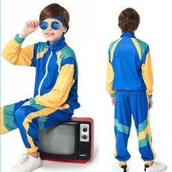 70s 80s Retro Disco Hippie Costume Halloween Carnival Party Cosplay Unisex Tracksuit Suit For Uniform Spring Coats