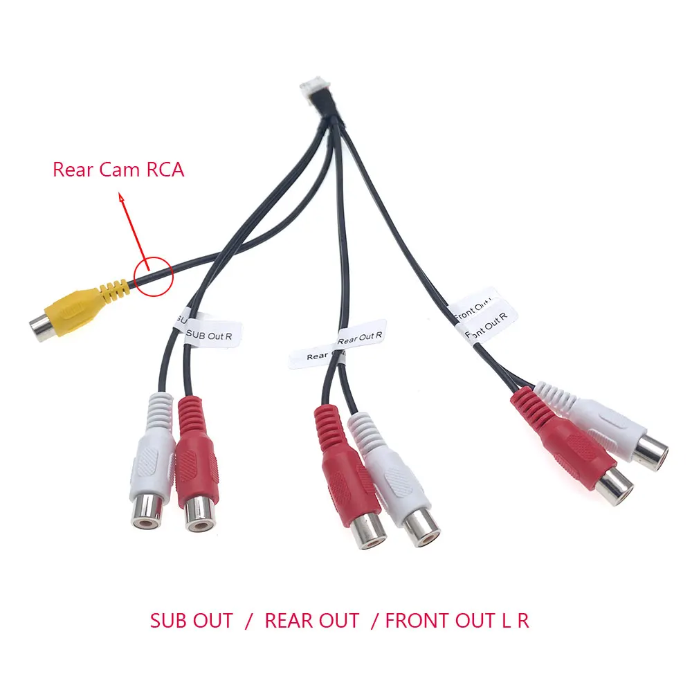 Car Radio Audio SUB Rear Front Out CAM RCA Harness Cable For Pioneer DMH-160BT DMH-1700NEX DMH-1770NEX DMH-W2700NEX DMH-W2770NEX