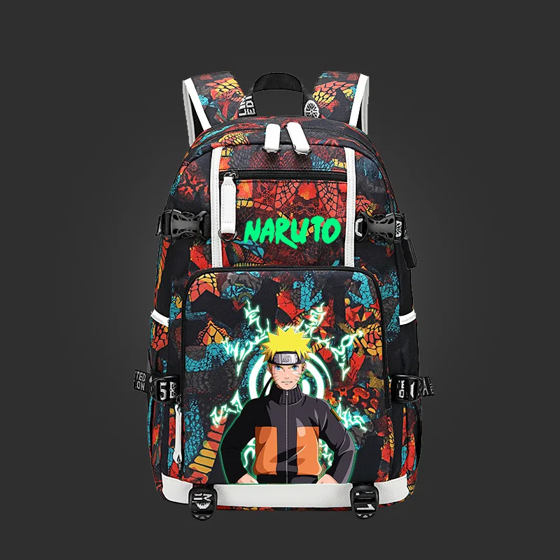 

Naruto Naruto Student School Bag Cartoon Large Capacity Shoulder Pads Casual Stain Resistant Waterproof College Anime Backpack