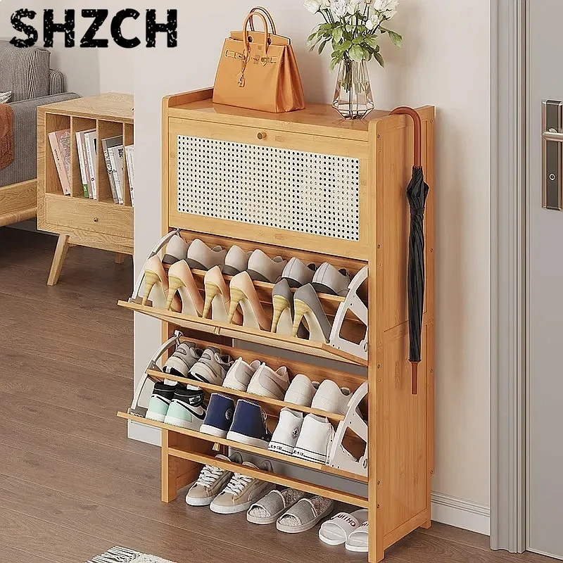 bamboo-multi-layer-shoe-rack-wall-mounted-boot-shelf-versatile-storage-cabinet