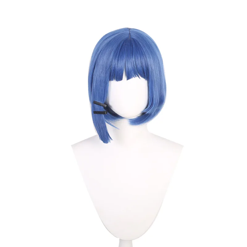 Anime BOCCHI THE ROCK CHRISTada Ryo Cosplay Perruque pour Femme, Cheveux Courts Bl192.avec Frange, Halloween, ixde Carnaval, Perruques de Chaleur