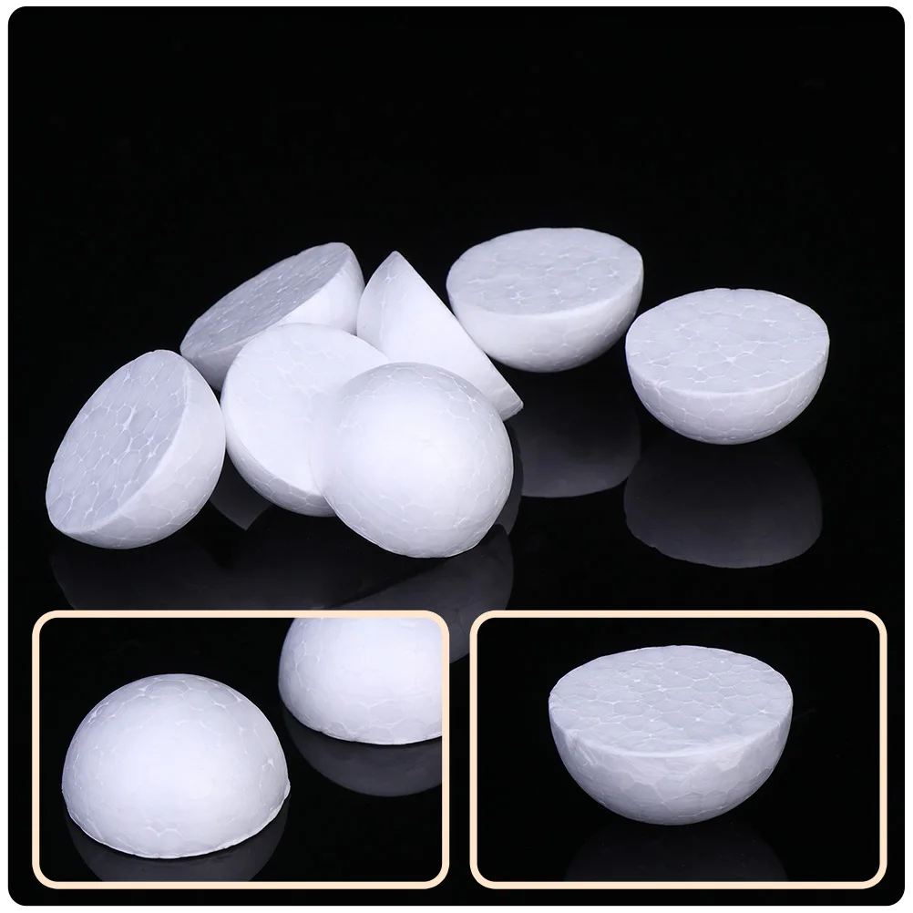 

50 Pcs Ball Foam Accessories DIY Balls Floral Arranging Christmas Round Half Shape Crafts Material Decorations