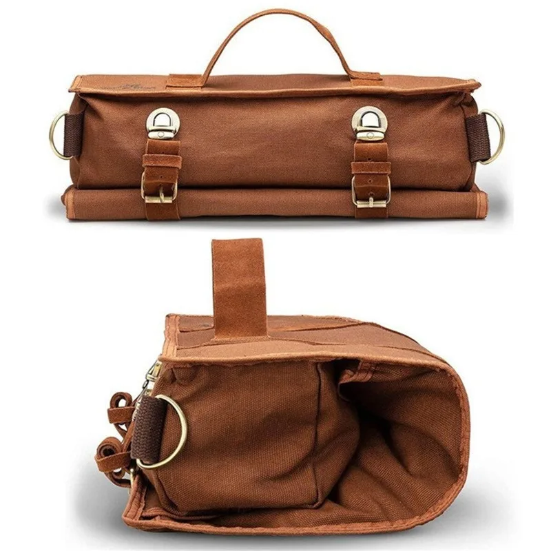 Canvas Portable Storage Organizer Pouch For Bartender Cocktail Shaker Bar Tools Travel‑Use Bar Accessory Carrying Kit Bag