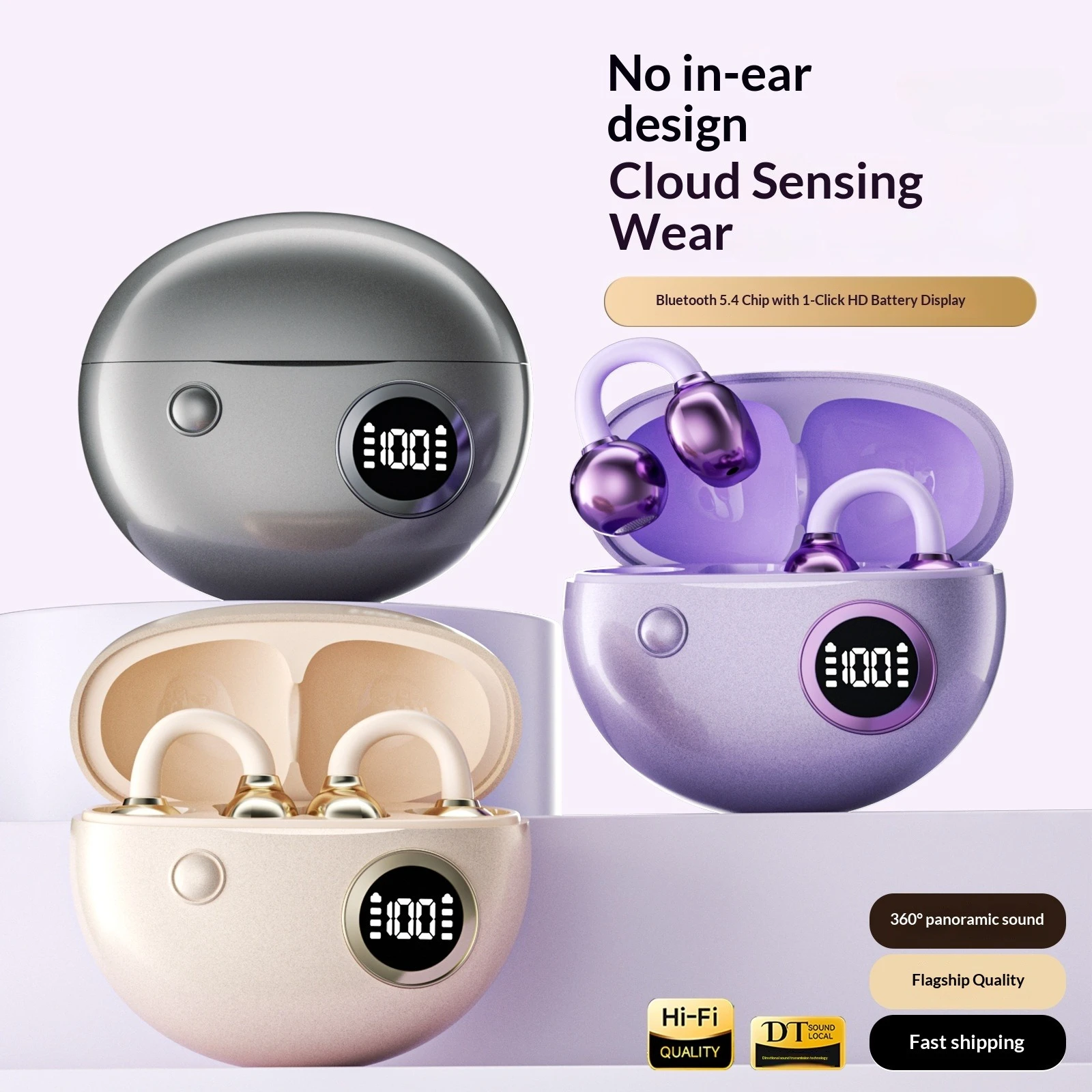 سماعات بلوتوث TWS، عمر بطارية طويل للغاية، شاشة رقمية للاستعداد، تحكم باللمس، صوت هاي فاي، سماعات أذن لاسلكية للمكالمات الواضحة #2