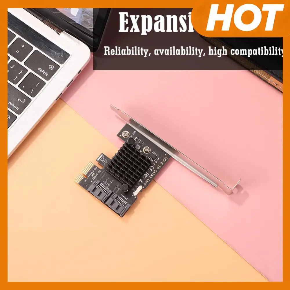 

Карта адаптера расширения Настольный компьютер PCI-E 1x к SATA3.0 2-портовая переходная плата 6 Гбит/с PCI Express