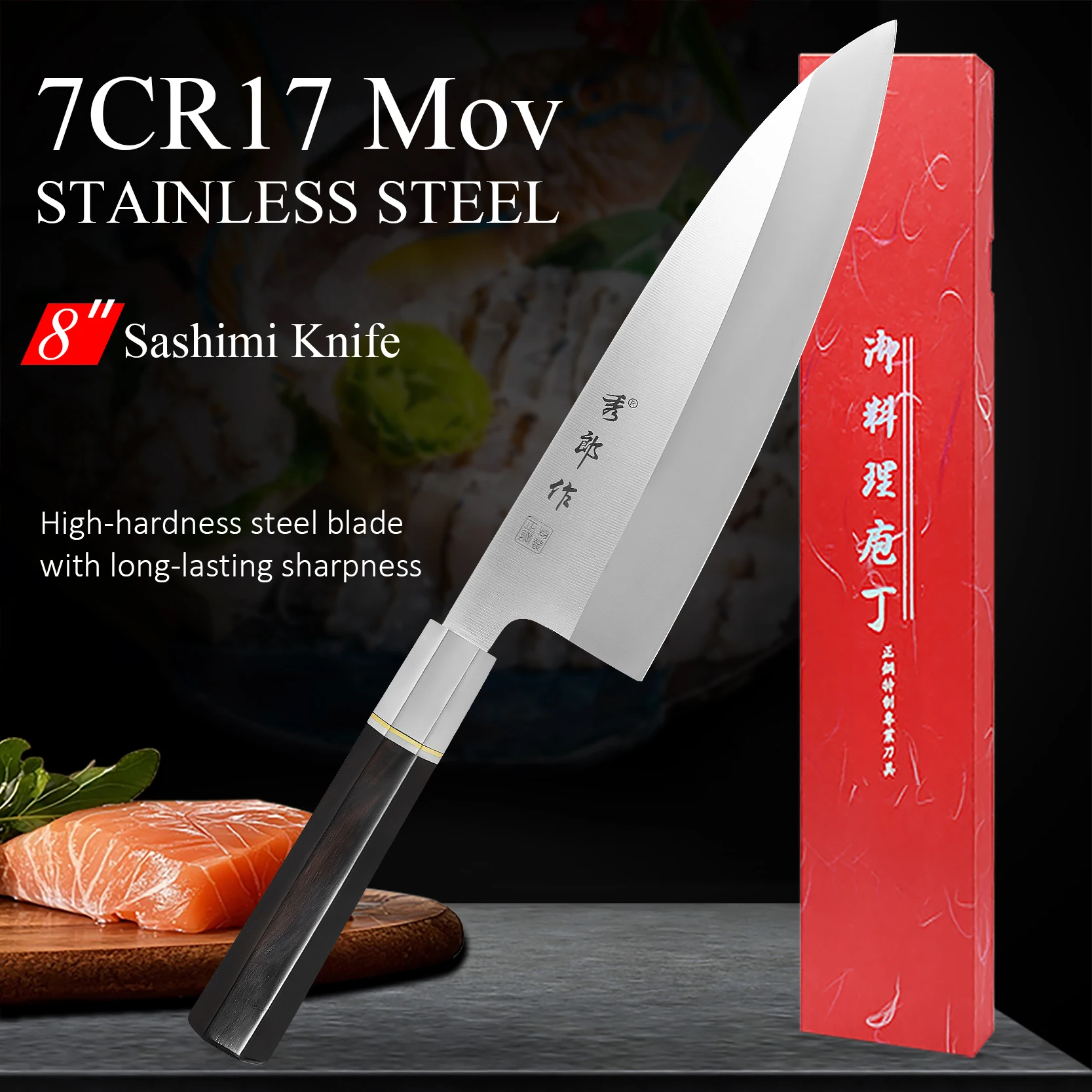 

Kitchen Knives Japanese Sashimi Knife Chef Knives Deba Salmon Sushi Filleting Yanagiba Fish Head Meat Cleaver Kitchen Tools