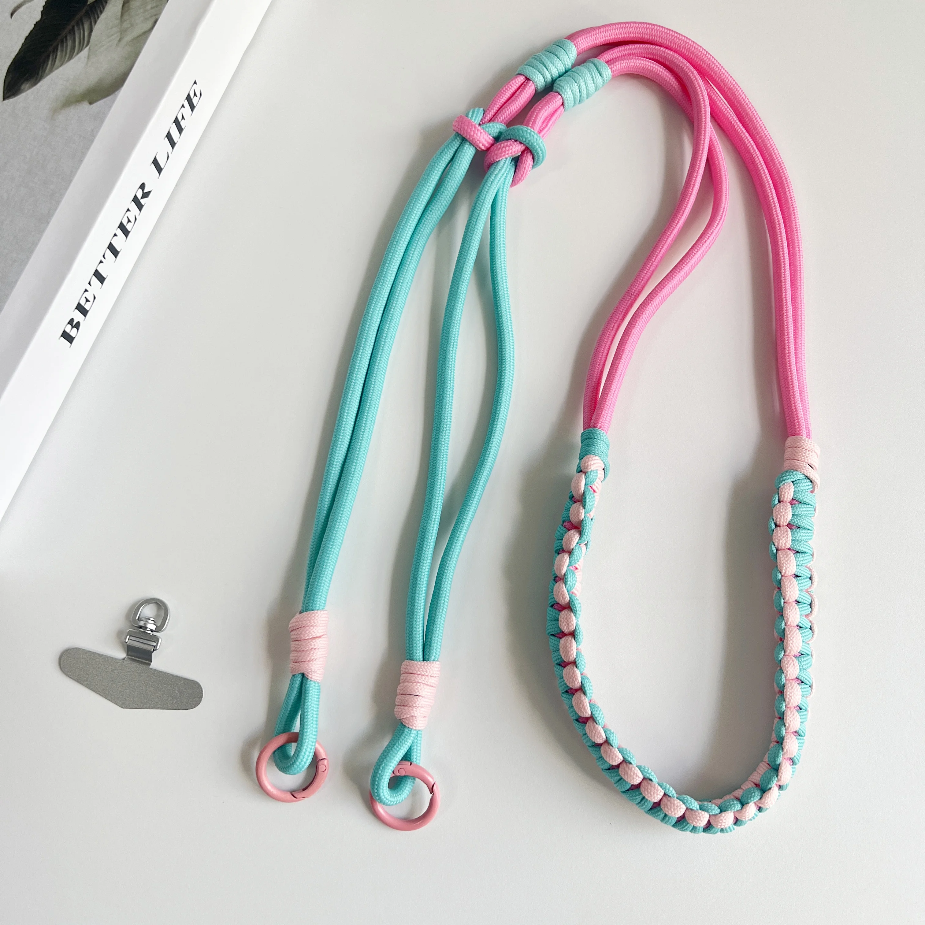 

Ручной ремешок из жареного теста, фиксированная карта, контрастный цвет, диагональный ремешок на плечо, ремешок для мобильного телефона, прочный ремешок