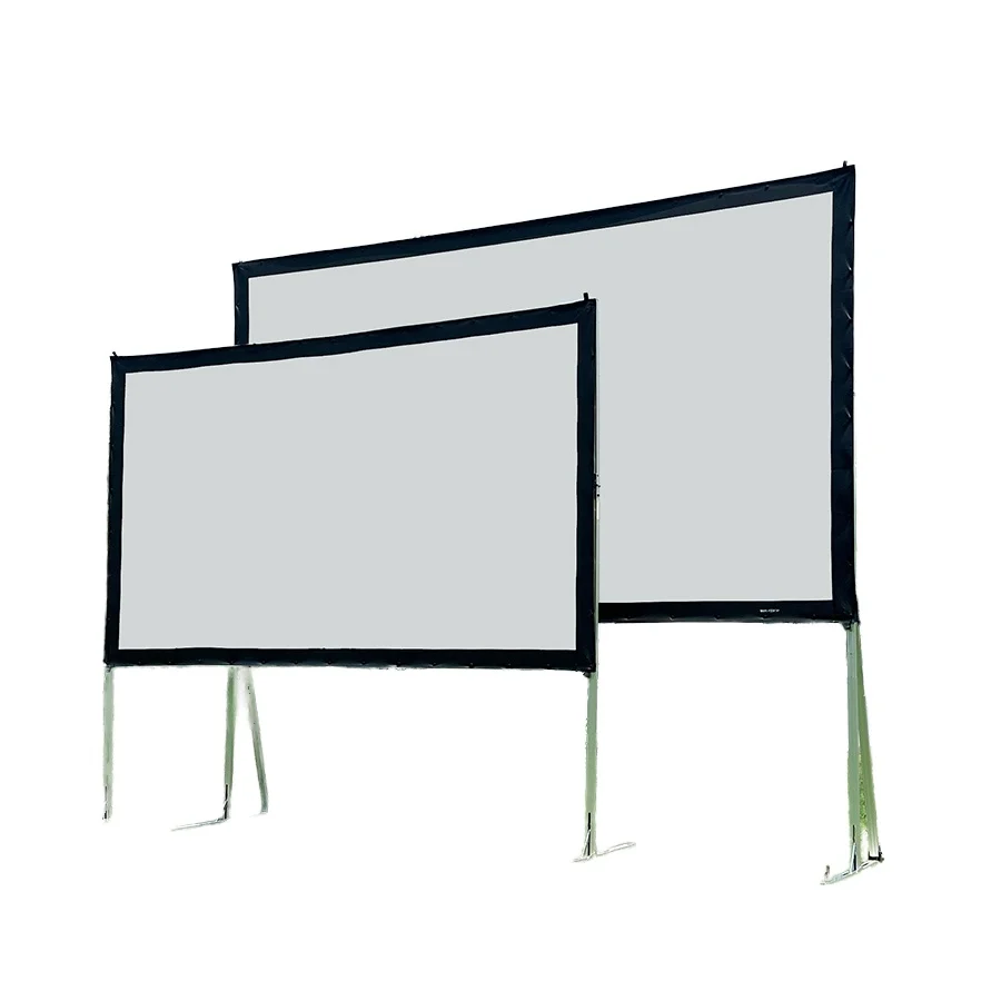 2026100 120inch Outdoor Floor Portable Fast Folding PVC Projector Screen Stand 16:9 8K 4K Movie Theater Cinemapromote sales