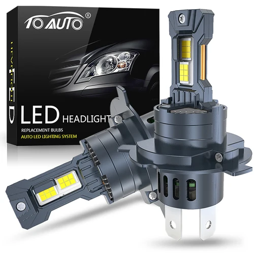 Luces Led Canbus H7 H4, faro de coche de tamaño Mini 1:1 con ventilador, 60000LM, bombilla antiniebla Turbo inalámbrica superbrillante, lámpara de automóvil de 6000K