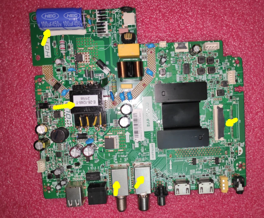 

201-MT41AE1N-23 201-MT41AE1N-22 TTD41AE1 5RT41AA1 Network TV motherboard Multiple specification verification photos