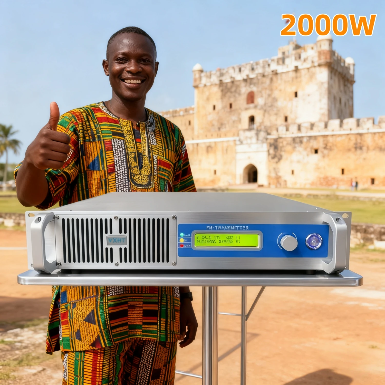 FM Transmitter YXHT-1-2KW(2000W) - CD-Quality Audio, AES/SCA/RDS Inputs, Power "W" Display, Reliable Performance