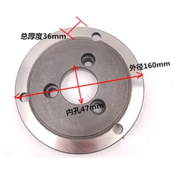 Milling machine Lathe Flange Indexing plate Connecting plate for 3 jaws  K11-160 4 JAW K12-160 160mm Chuck