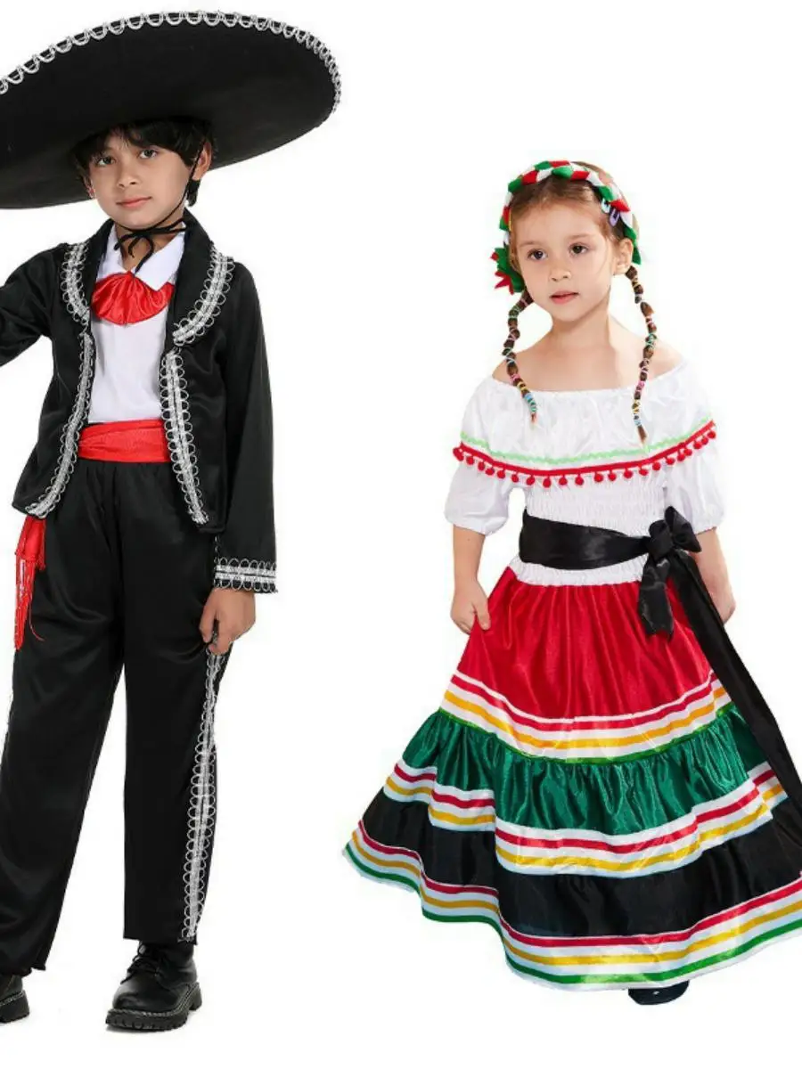 

Новый Хэллоуин, Пасха, Этнический Sle, детский фестиваль, комплект одежды для выступлений, традиционный костюм из полиэстера