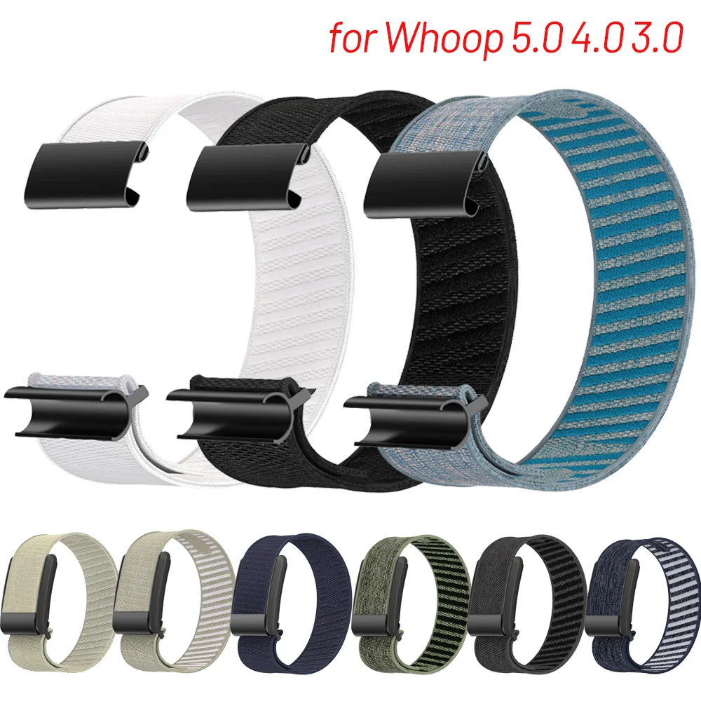 حزام نايلون (بدون إطار) لـ Whoop 5.0 4.0 3.0 Band Sport سوار ساعة قابل للتمدد حزام مرن كوريا لحزام Whoop5 5.0 4.0 3.0