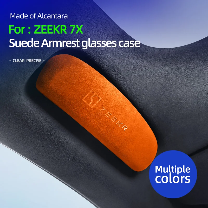 

For For ZEEKR zeekr 7X 2025 Alcantara Suede Sunglasses Holder Car Glasses Storage Box Interior Modified Accessories