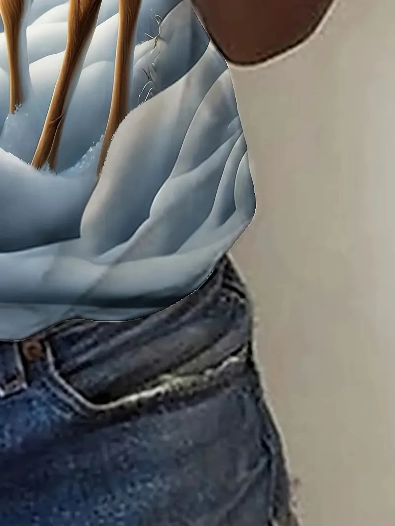 เสื้อยืดแขนสั้นพิมพ์ลาย 3D ขนาดบวกของผู้หญิง หลวมและลำลอง นุ่ม สบายและระบายอากาศได้ เหมาะสำหรับกีฬากลางแจ้ง