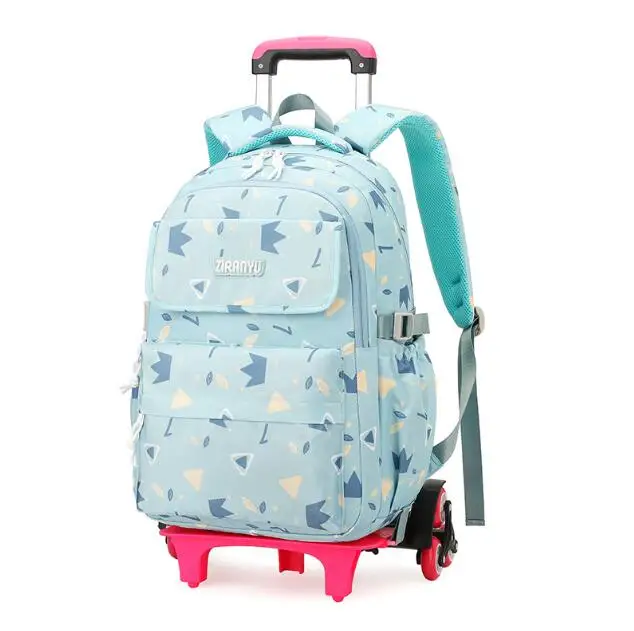 

School Rolling Backpack Set School Trolley Bag For Girls Ziranyu Primary School Wheeled Backpack Bag Set Lunch Bag Pen Bag