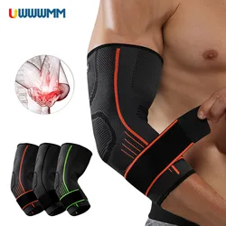 1Pcs Adjustable Compression Elbow Sleeve Aduit Sports Elbow Support Weightlifting Basketball Pain Relief Elbow Brace Bursitis