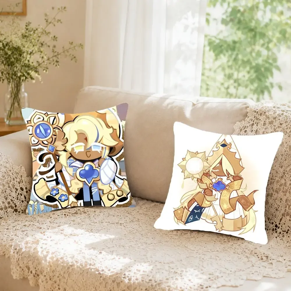 Game‑Character P-Pure Vanilla Cookie Cushion Cover Faux fur decorative Dark academia style post Rustic Spa pillow cover