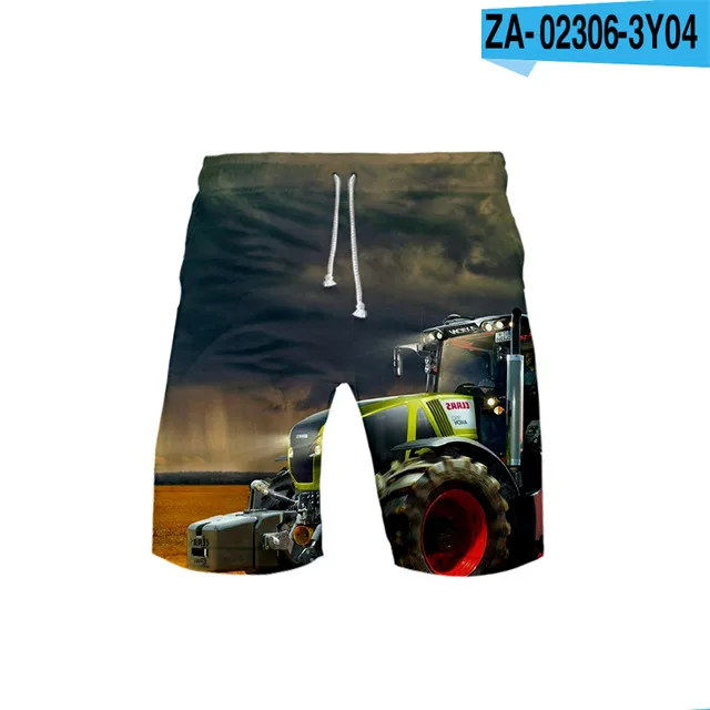 Pantaloncini da bagno per bambini 3d Tractor Trucks Board Short Kids Beach Shorts Boys Masculina costume da bagno pantaloni sportivi slip Boys