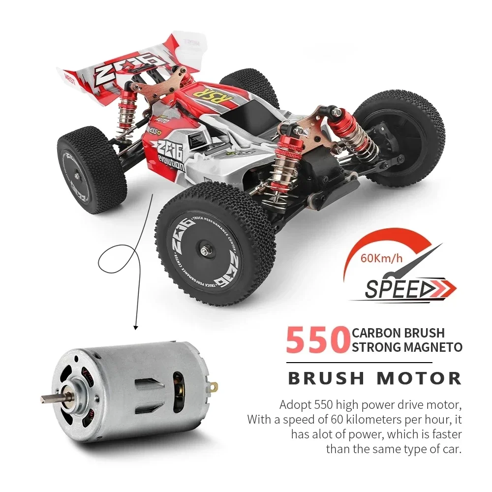 WLtoys 144016 Fast RC Cars 35KM/H OR 75KM/H 1/14 off Road 4WD Drift Toys,2.4G Remote Control Monster Truck for Adults and Kids