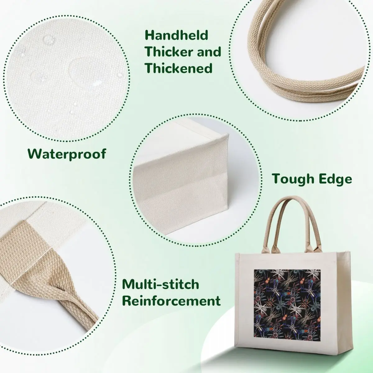 ARACHNID PATTERN Tote Bag bags luxury women Lady bags ecological bags custom fabric bag