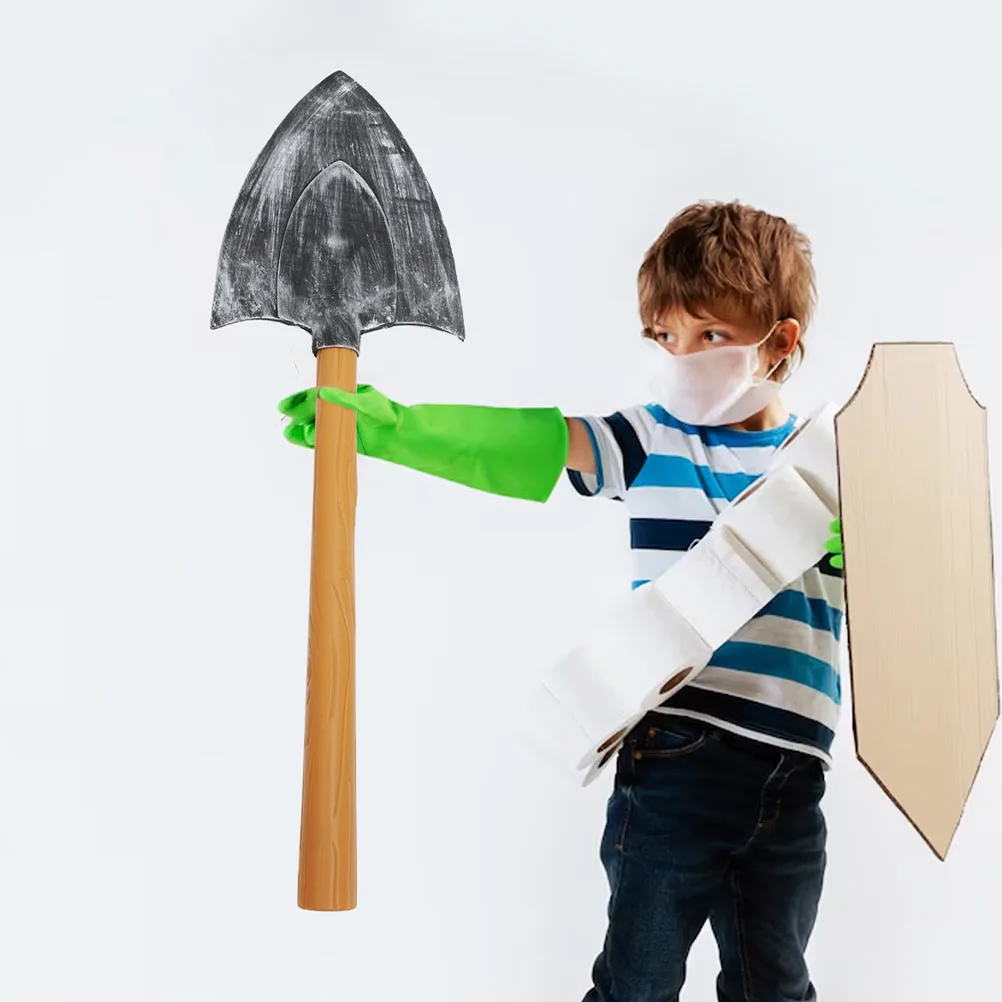 

3 Pcs Shovel Prop Decorative Foam Cosplay Ax Dwarf Spade Plastic Fake Garden Tools