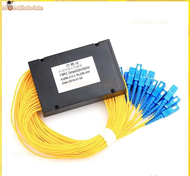 SC/APC 1x16 1M 2.0MM PLC Splitter Box FTTH Fiber Optic ABS Box 1*16 Planar Lightwave Circuit Splitter-Box