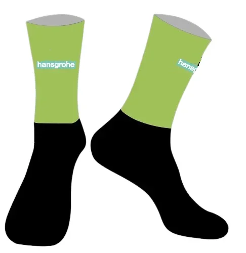 LASER CUT ONE PAIR 2024 AG2R ISRAEL ACADEMY BAHRAIN TEAM Cycling Socks Antislip Bike Racing MITI Breathable FOR Men and Women