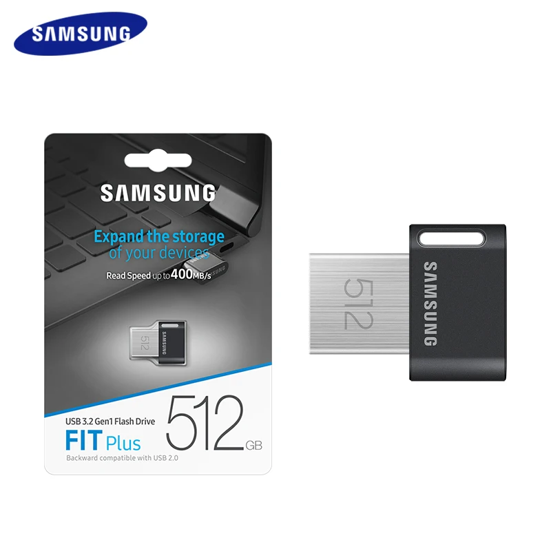 SAMSUNG FIT Plus USB 3,1 флеш-накопитель, до 400 Мб/с, 64 ГБ, 128 ГБ, 256 ГБ, 512 ГБ