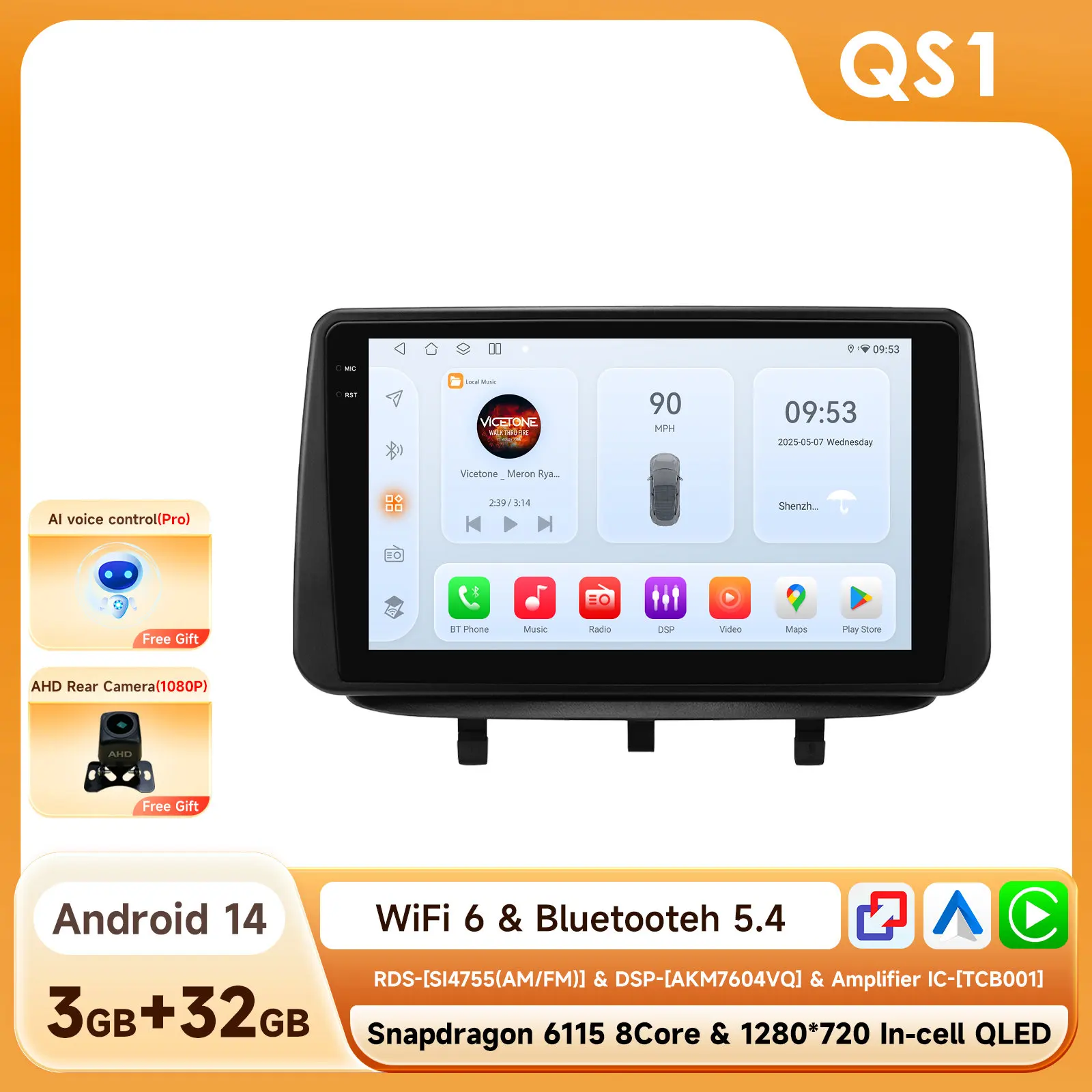 Android Auto Radio voor Opel Meriva B 2009 -2014 Draadloze CarPlay GPS Intelligente Stereo Multimedia 2Din Autoradio 360 camera Wifi