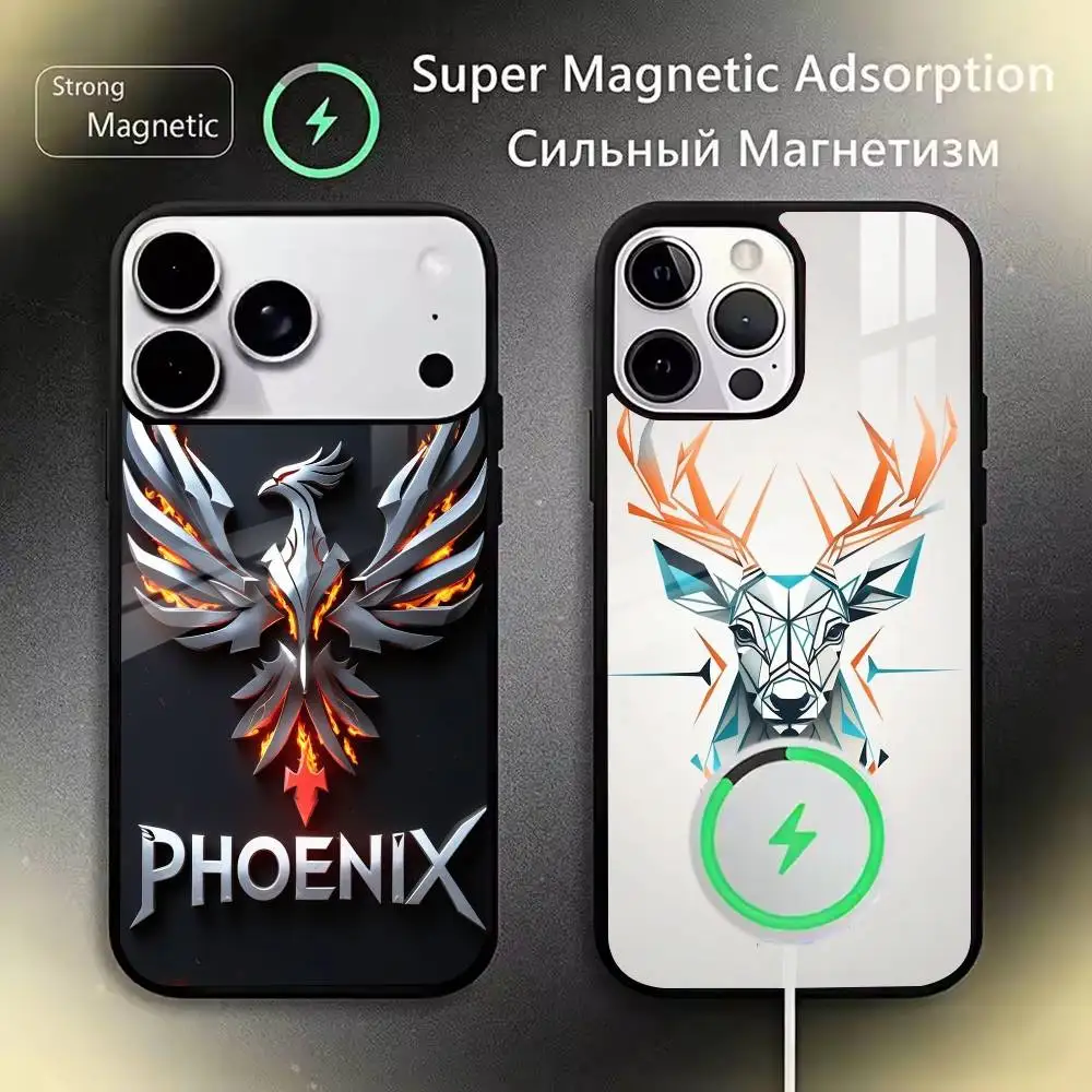

Animal logo Phone Case For iPhone 11,12,13,14,15,16,17Plus,Pro,Max for Wireless Charging