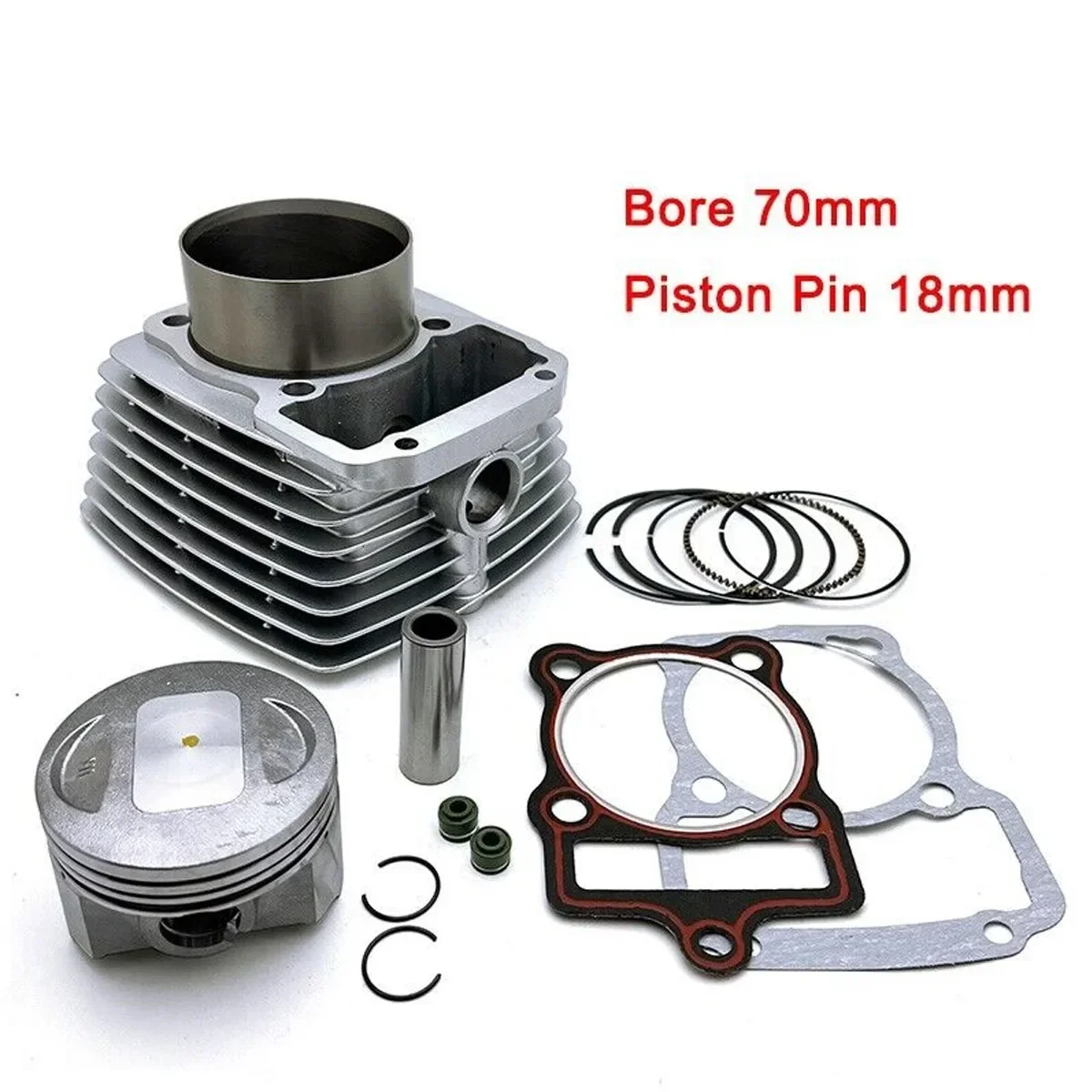 Engine Cylinder Kit Cylinder 70mm Piston Set For Zongshen CG300 18mm Pin