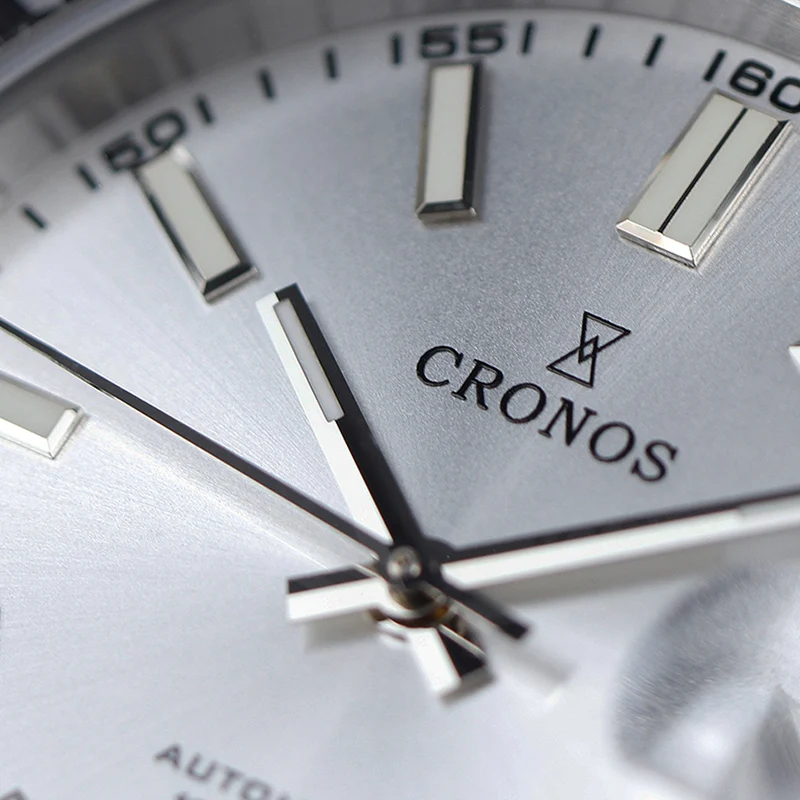 Cronos DateJ Luxury Men Watch Stainless Steel 5 Links Bracelet