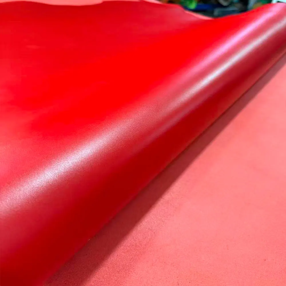 Leather hide cow skin thick genuine leather 2 mm red good leather bag wallet shoes the first layer of leather tanned skin