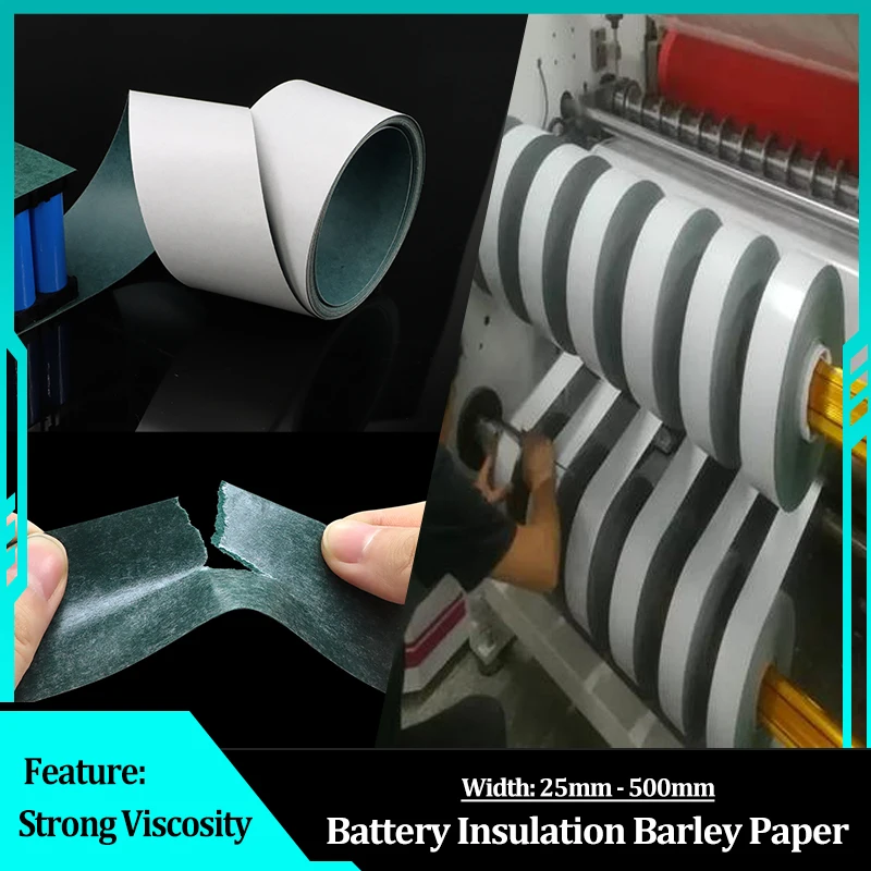 

1/3/5M 18650 Battery Insulation Gasket Barley Paper 25mm-500mm Li-ion Pack Cell Glue Fish Tape Warp Electrode Insulated Pads
