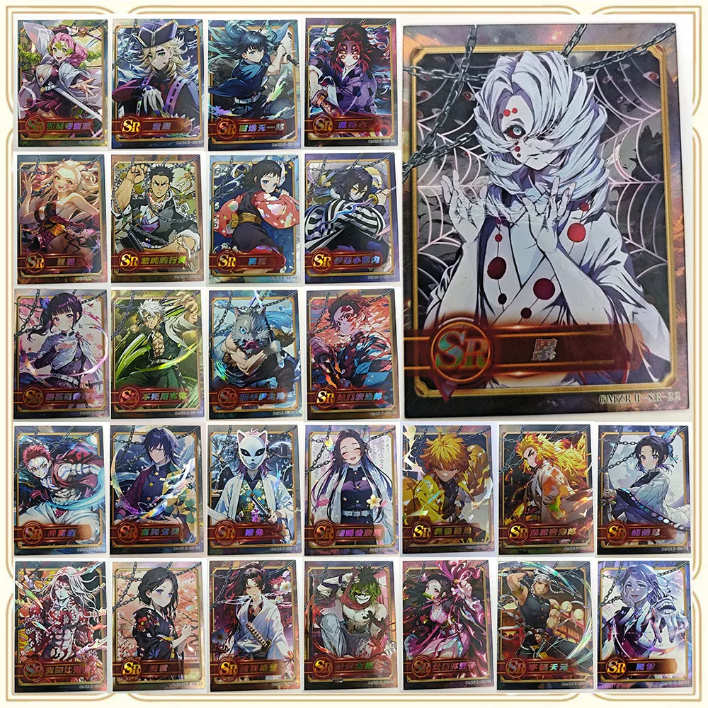 

Anime Demon Slayer SR Kokushibo Kamado Nezuko Tsuyuri Kanao Collectible Card Boy Games Toys Christmas Birthday Gifts Board Game