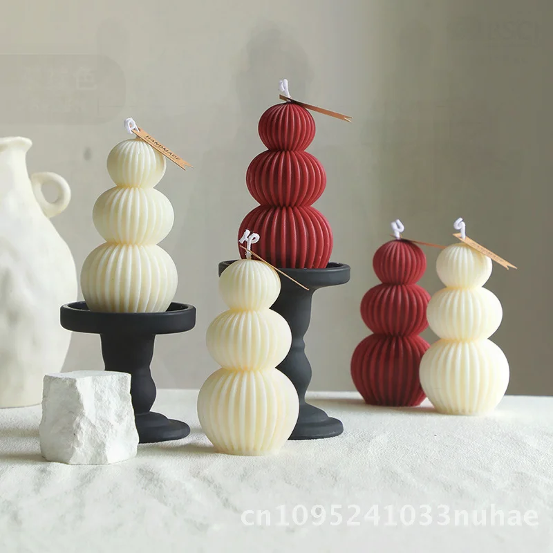 

Nordic Simple Wind Wave Spherical Art Aromatherapy Candle White Atmosphere Creative Ornaments Geometric Candle