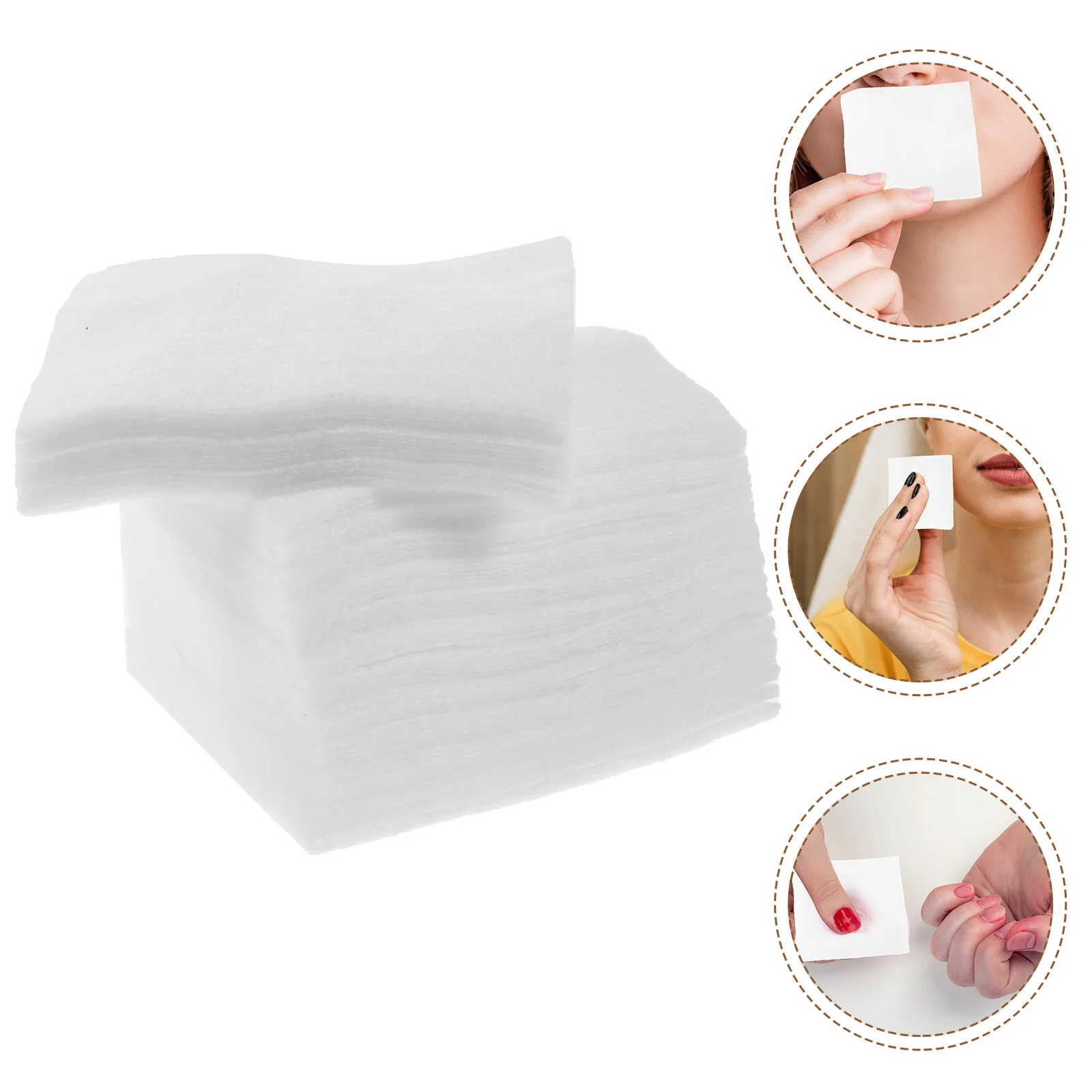 1000 Stuks Ultra Dunne Make-Up Wattenschijfjes Wegwerp Zachte Absorberende Facial Katoen Remover Pads Voor Make-Up Nail Art Huidverzorging