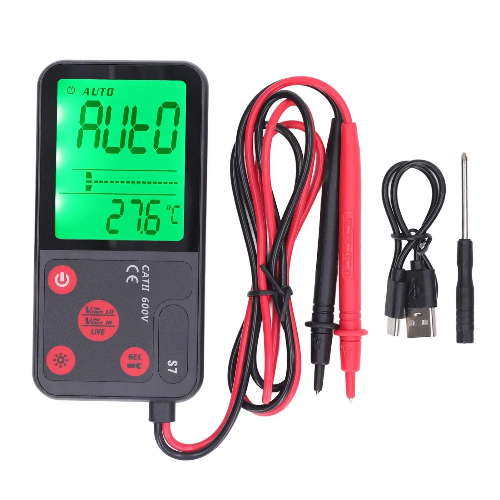 

3.5 Digital Multimeter 6000 Counts - Portable Voltage & Voltammeter with Auto Identification, Multifunctional Testing Tool