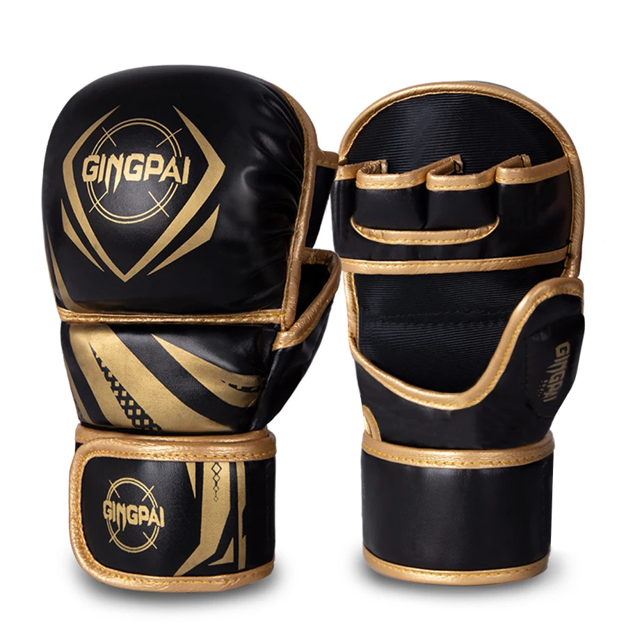 Professionelle MMA Halbfinger-Kampfboxhandschuhe, verdickte Sanda Free Fighting Mixed Martial Arts Trainingshandschuhe – Detail 9
