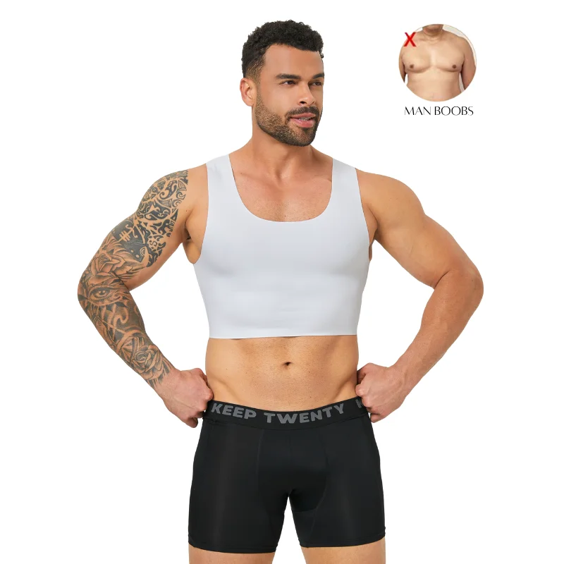 Nahtlose formende Kurzweste für Herren, ärmellose Slim-Fit-Unterwäsche, hochelastische, atmungsaktive, bequeme Weste – Detail 5