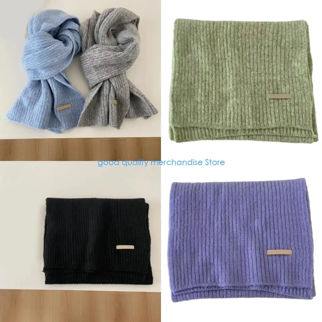 

Y5JD Универсальный женский вязаный шарф Легкий шейный платок для холодной погоды на каждый день