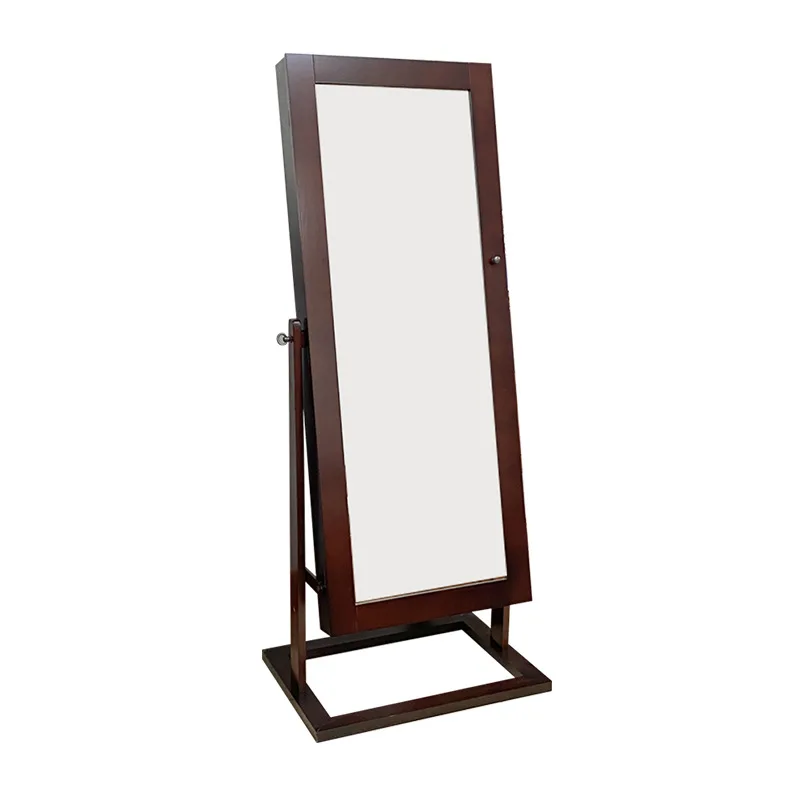 

Mirror Full-length mirror Floor-to-ceiling household full-length Bedroom storage jewelry cabinet Storage