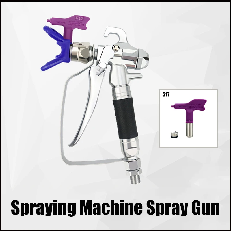 Airless Spray Machine Accessories Portable High Pressure Airless Latex Paint Spray Gun Paint Sprayers With 517 Spray Tip Nozzle