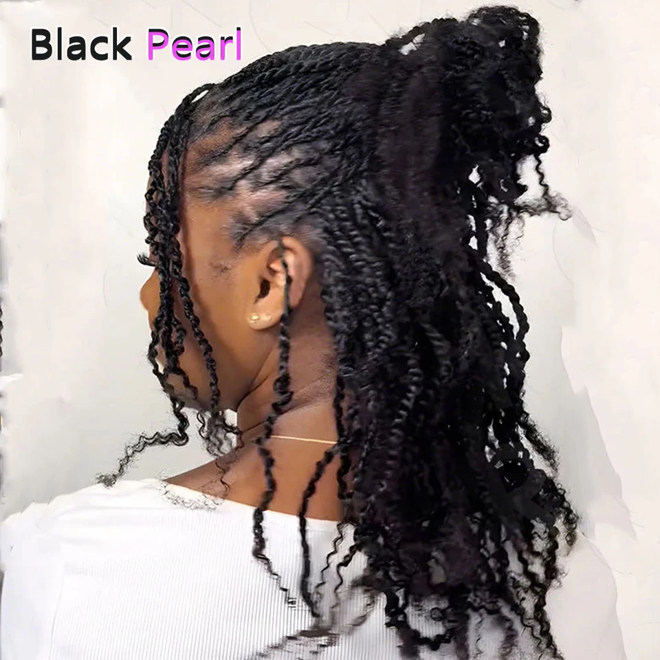 Black Pearl Afro Kinky Twist Crochet Braiding Hair 100% Human hair Bundles Curly Human Hair Bulks 1 PCS Afro Kinky Bulk Hair